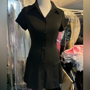 Black Button-Up mini dress